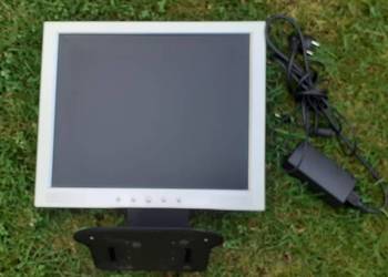 Monitor LCD 14" z głośnikami do komputera ,maszyny.