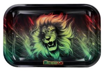 Taca Metalowa do Suszenia Tytoniu i Ziół Lew REGGAE 27x16 cm