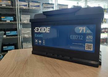 Akumulator 71Ah 670A PRAWY PLUS Exide Excell Akumulator 71Ah 670A PRAWY PLUS Exide Excell
