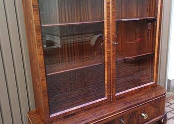 Witryna Biblioteka Serwantka ART-DECO Orzech Stara Antyk Po Renowacji.