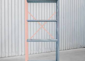 Regał magazynowy 4 półki DEXION 247x102x50 cm MODUŁ DOSTAWNY stal ocynkowna
