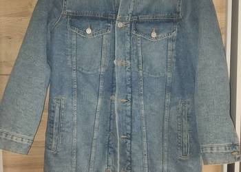 Długa katana jeansowa z kożuszkiem Ciepła /Modna rozm.L