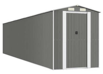 Szopa ogrodowa jasnoszara192x938x223 cm stal galwanizowana WM-3147447