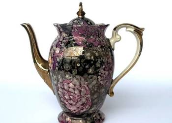 Luksusowy dzbanek Tułowice fioletowy marmurek PRL retro design