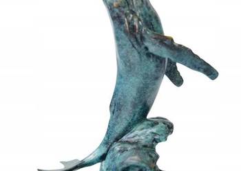 Figura z brązu rzeźba DELFIN brąz patyna