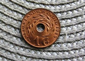 Indie Holenderskie 1 Cent 1945r-S-- Ładna