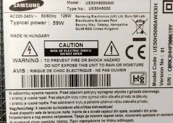 Telewizor 50 cali Samsung uszkodzony