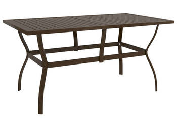 Stół ogrodowy brązowy 140x80x72 cm stal WM-312280
