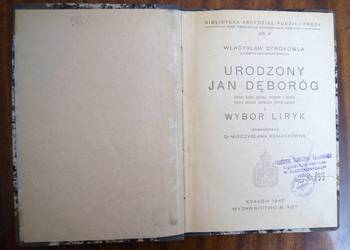 Władysław Syrokomla - Urodzony Jan Dęboróg - 1947