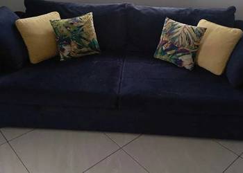 Sofa Gaspar IV z BRW w kolorze granatowym
