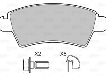 KLOCKI HAMULCOWE PRZ. NOWE VALEO PEUGEOT 206 , 306