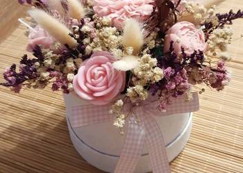 Flower box ze świec sojowych