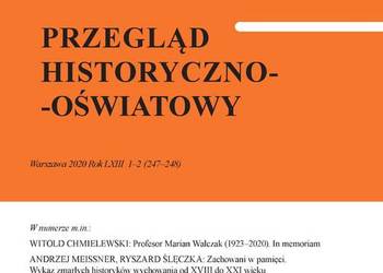 Przegląd historyczno-oświatowy 2020 nr 1-2 PHO - dzieje oświ