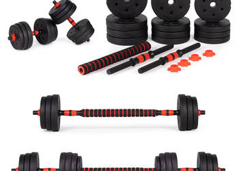 Hantle regulowane 2x10 kg sztanga zestaw 20 kg gryf