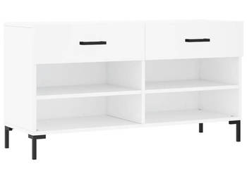 Ławka z miejscem na buty biała 102x35x55 cm WM-829740
