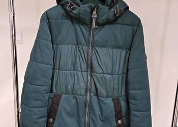 Zielona kurtka zimowa pikowana z kapturem Tom Tailor