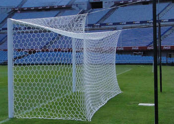 Siatka FIFA, profesjonalna do bramek 7,32 x 2,44, biała,