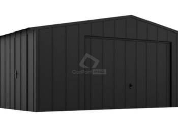 Garaż blaszany 6x6 - brama uchylna drzwi blacha na rąbek dach CP140