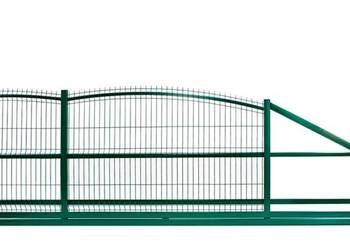 Brama jezdna wypukła 150x420cm ocynk+kolor dowolne wym.