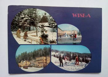 Pocztówka z Wisły z 1986r. + Znaczek