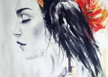 Twarz kobiety ABSTRAKCJA surrealizm kruk salonu sypialni