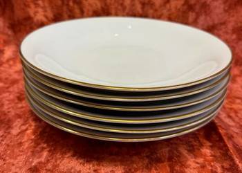 Talerze na zupe KPM Krister 6 szt biale