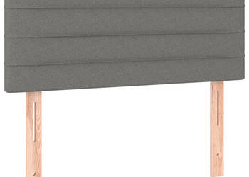 Zagłówek do łóżka z LED ciemnoszary 80x5x78/88 cm tkanina WM-3121727