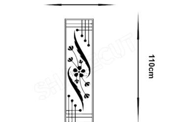 OZDOBNA NAKLEJKA NA ŚCIANĘ KWIATY 110cm X 30cm BEZ TŁA 10065