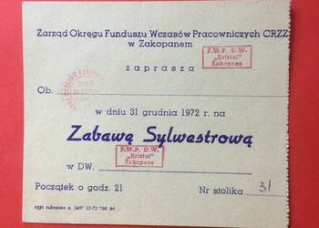 ( 495. ) Zaproszenie Na Zabawę Sylwestrową