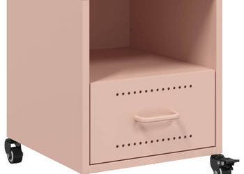 Szafka nocna różowa 36x39x435 cm stal WM-846706