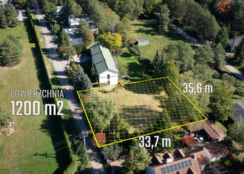 Działka budowlana 1200 m2 w zielonej miejscowości Parcela-Obory