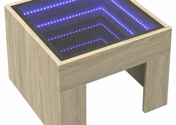 Stolik nocny z LED Infinity dąb sonoma 40x40x30 cm WM-3284072