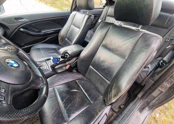 Środek BMW E46 coupe trójka 3 skóry kanapa fotele wnętrze czarna skóra
