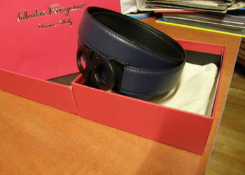 Salvatore Ferragamo pasek męski skórzany 122 cm