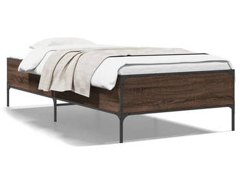 Rama łóżka brązowy dąb materiał drewnopochodny 75x190 cm WM-844995