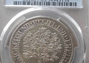 5 Marek Weimar-Niemcy 1928 r. Dąb-men. E -PCGS MS 63