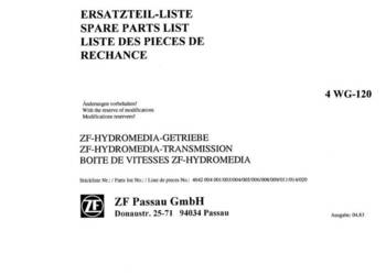 ZF 4wg120 skrzynia biegów katalog częsci/naprawa