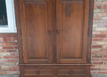 Szafa 2 drzwiowa z półkami dębowa Garderoba Sypialnia Aktówka (760)