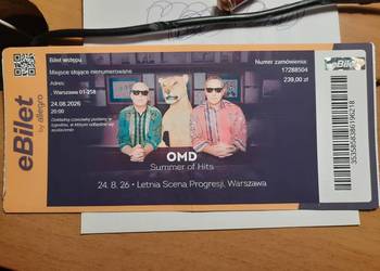Bilety 2 szt. na OMD Warszawa