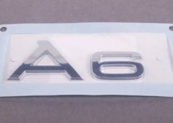 NOWY emblemat A6 klejany srebrne logo znaczek srebrny