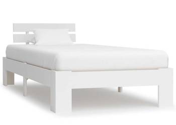 vidaXL Rama łóżka, biała, lite drewno sosnowe, 100 x 200 cm (SKU:283155)