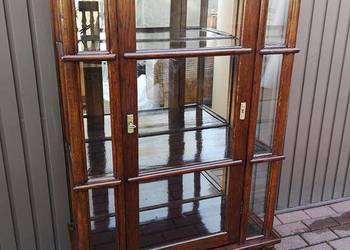 Witryna Serwantka Dębowa Unikat Politura Stara Antyk Po Renowacji