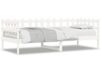 Łóżko dzienne bez materaca białe drewno sosnowe 90x200 cm WM-840380