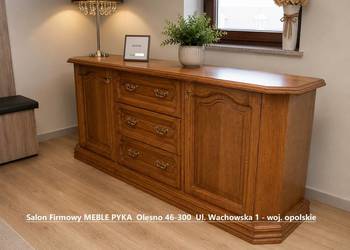 Nowa Komoda 200cm dębowa KINGA / Dąb Rustikal / WYPRZEDAŻ / Producent PYKA