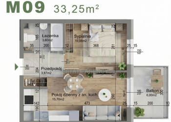 Kompaktowe mieszkanie 2-pokojowe - Czyżyny