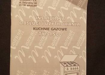 Instrukcja do kuchenki Mastercook typ 1500