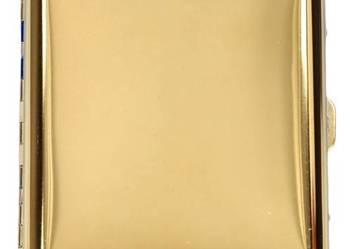 Złota Metalowa Papierośnica Klasyczna Z Blaszkami Na Papierosy Gentelo