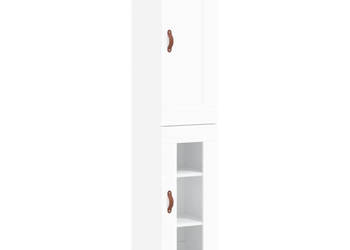 Wysoka szafka biała 345x34x180 cm materiał drewnopochodny WM-3200361