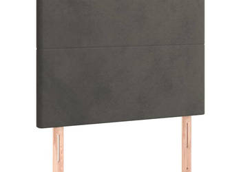 Zagłówek do łóżka z LED ciemnoszary 100x5x118/128 cm aksamit WM-3122187
