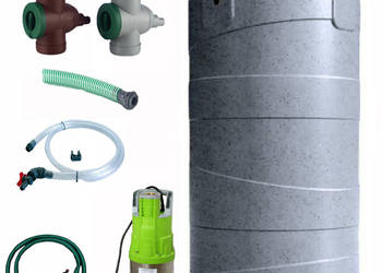 Zbiornik naziemny na deszczówkę 2000l z pompą Auto